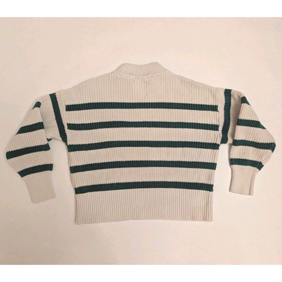 Part Two Copenhagen Green Stripe Sweater Jumper Wmn Sz XS Cabin Fisherman Preppy - Picture 7 of 10
